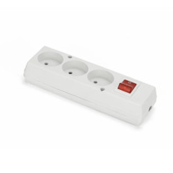 Gniazdo rozbieralne trzykrotne z wył. GN-360WS Montis MT0085-B białe