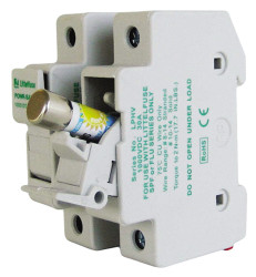 Uchwyt bezpiecznikowy montowany na szynie Mocowanie szynowe rozmiar: 10 x 38mm 30A 1kV Littelfuse