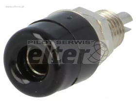 Gniazdo bananowe 4mm 32A 60VDC czarny IBU401-SW