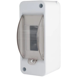 Rozdzielnica natynkowa S-2 1x2 moduły IP20 57x140x67mm drzwi transparentne dymne INCOBEX