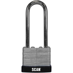 Scan QC0140L Laminated Steel Padlock 40mm Long Shackle