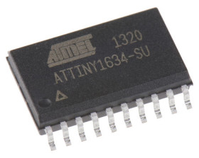 Mikrokontroler Microchip ATtiny1634 SOIC 20-pinowy Montaż powierzchniowy AVR 16 kB 8bit CAN: 12MHz RAM:1 kB Ethernet: