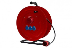 Przedłużacz siłowy na bębnie metalowym MAKARA-460 OW 5x2,5 16A 5p, 3x230V, wtyczka 16A 5p - 35m