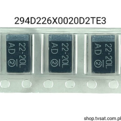 293D226X0020D2TE3 Tantalum 22uF 20V 20% SMD-D VISHAY