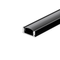 Profil aluminiowy n/t czarny 2m 17,4x7mm z kloszem czarnym VT-8113 SKU2873 V-Tac