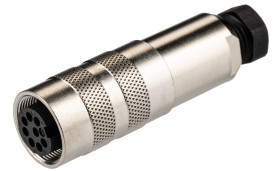 Złącze wielostykowe przemysłowe 8-pinowe Miniaturowe Montaż na kablu Gniazdo binder