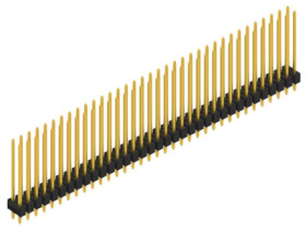 Pin header, 70 pole, pitch 2.54 mm, straight, black, 10055770