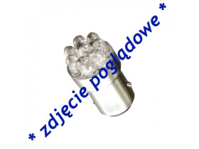 Żarówka LED P21W BA15S 1156 czerwona 12V 8 led