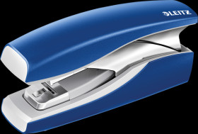56030035 Stapler, soft-press flatbed stapler, up to 30 sheets, blue