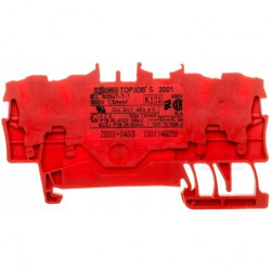 WAGO TOPJOBS 2001-1403 Złączka przelotowa 4-przewod 1,5mm2 czerwona