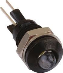 Signal light, red, 10 mcd, Mounting Ø 8 mm, pitch 2.54 mm, LED number: 1, 2665.3021