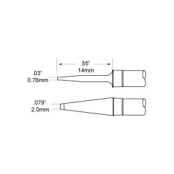 Metcal TFP-BLP2 Tweezer Cartridge Blade Pair 2.0mm