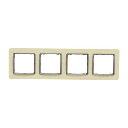 Ramka 4-krotna, brzoza, efekt drewna, Sedna Elements SDD380804