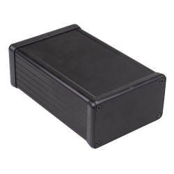 1455K1201BK Hammond Black Aluminium Instrument Enclosure 120 x 78 x 43mm