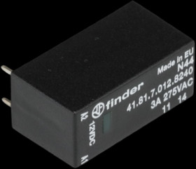 41.81.7.012.8240, Relay with plug-in and PCB terminals, input 12 V DC, output SSR 1 NO contact 3 A/1