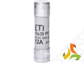 Bezpiecznik topikowy PV gR 900V CH 10x38 12A gR 900V cylindryczny 002625032 ETI