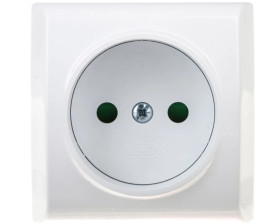 BIS Gniazdo pojedyncze b/u z przesłonami białe GN-1BP/00