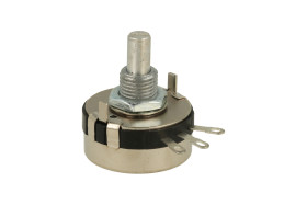 Potencjometr; osiowy; jednoobrotowy; mono; WTH118-1A 2W B1M; 1Mohm; liniowa; 20%; 2W; oś fi 6,00mm; 20mm; metal; gładka; 270°; w