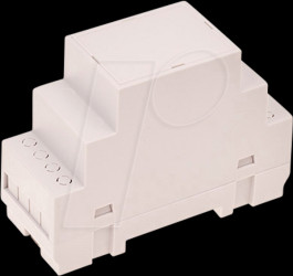 Top-hat rail housing, 35 x 90 x 65 mm, light gray