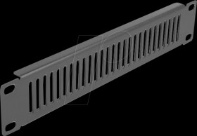 66668 10" Network Cabinet Panel with ventilation slots vertical 1U bla