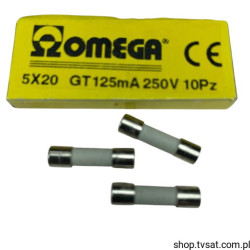 GT520112 Fuse 0.125A 250V BT05X20 OMEGA