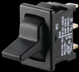 01813.1102-00 Toggle switch, 1-pin, changeover switch, black