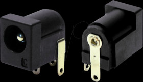 FC68149 DC socket 5.5 x 2.5 mm, right angle, PCB mounting