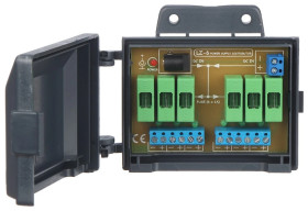 Dystrybutor zasilania (łączówka, rozgałęźnik) 2-we/6-wy max.24VDC 6A bezpiecznik 6x1A obudowa na ścianę LZ-6