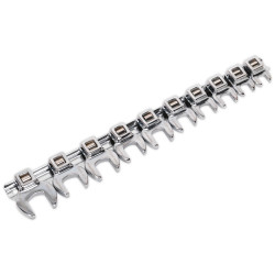 Sealey AK5989 Crow&#x27;s Foot Open End Spanner Set 10pc 3/8&quot;Sq Drive Metric