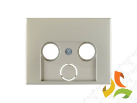 BERKER K.5 Płytka czołowa do gniazda antenowego 2- i 3-wyjściowego stal szlachetna nierdzewna 12017014 HAGER