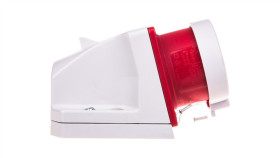 Wtyczka Odbiornikowa Z Zatyczką 16A 5P 400V Czerwona Ip44 515-6T