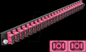 43367 19" Splice Box Front Panel, 24 port, SC Duplex, violet