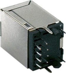 Socket, RJ45, 8 pole, 8P8C, Cat 5, solder connection, through hole, Y-CONJACK-22