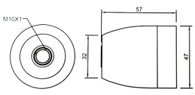 Oprawka żarówki E27 ceramiczna czarna