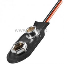 Zacisk ( klips) do baterii 9V czarny