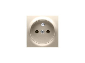 SIMON 54 Pokrywa gniazda pojedynczego z przesłonami złoty mat DGZ1ZP/44 KONTAKT SIMON