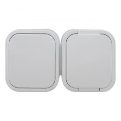 Łącznik n/t jednobiegunowy + Gniazdo pojedyncze 2P+Z B2, IP54, GWN-B2, biały,OR-OE-7807/W