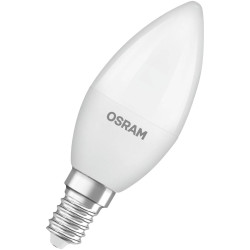 OSRAM 4099854340314 LED PCR LAMPS WITH CLASSIC B 4.9W 827 Frosted E14 Bulb
