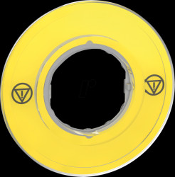 ZBY9121 Unmarked legend, Ø 60 mm, for emergency stop/emergency off push