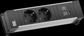 916.501 POWER FRAME 2x protective contact, USB A&amp;C, USB charger 22W 0.2m