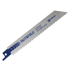 Faithfull FAISBS811H S811H Sabre Saw Blade Wood 150mm 10 TPI (Pack of 5)