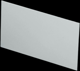Front plate, aluminum, (W x H) 81.9 x 47.6 mm, light gray, for SHELL-TYPE CASES O/V 155, Vers. I, A9109221