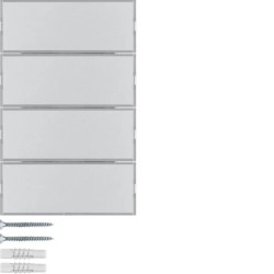 KNX e/s K.x Przycisk 4-kr z polem opis., diod. LED RGB i czuj. temp., alu 80164774