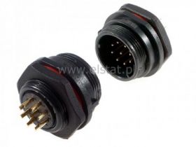 Złącze przemysłowe okrągłe, męskie, 9pin