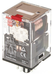 Przekaźnik 24V ac 3PDT Omron, montaż PCB 48,4Ω Wciskane