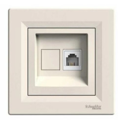 ASFORA Gniazdo telefoniczne pojedyncze RJ11 kremowe EPH4100123