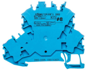 Złączka 2-piętrowa 2,5mm2 N niebieska 2002-2209 TOPJOBS