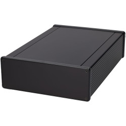 Hammond 1455U2801BK Black Extruded Alum Enclosure Metal End Panels 279x191x66mm