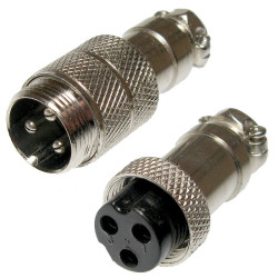 Złącze przem. na kabel 3pin kpl. (wt+gn) mikrofonowe NC/CB