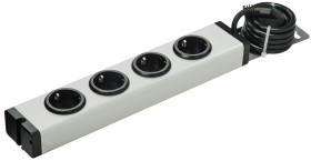 Listwa zasilająca, 16A, 250 V AC, 4 wtykowa dł. kabla 1.5m Typ F - niemieckie Schuko